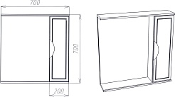 Viant Зеркальный шкаф Лима 70 белый – фотография-5
