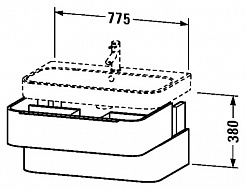 Duravit Тумба с раковиной "Happy D.2 80" белая – фотография-2