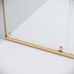 Grossman Боковая стенка Pragma 80x195 профиль золото сатин стекло прозрачное – фотография-8