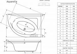 Excellent Акриловая ванна Aquarella 170х110 левая – фотография-3