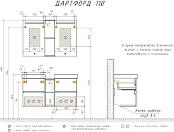 Comforty Тумба с раковиной Дартфорд 110 подвесная дуб темно-коричневый – фотография-10