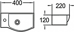 SantiLine Раковина 40 L SL-2011R белая – фотография-2