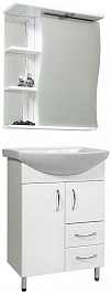СанТа Мебель для ванной Грация Волна 60 R свет, с ящиками – фотография-1