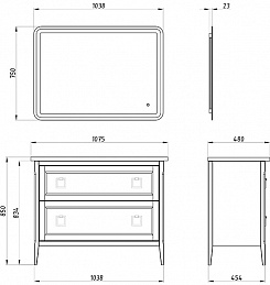ASB-Woodline Мебель для ванной Рома 100Н белая – фотография-12