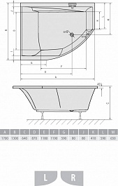 Alpen Акриловая ванна Tandem 170x130 L – фотография-4