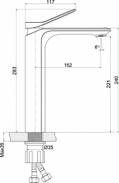 Cersanit Смеситель для раковины чаши Odra 63054 – фотография-2