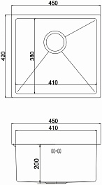 Mixline Мойка кухонная Pro 45 сатин – фотография-3