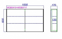 Aqwella Комплект мебели Mobi 100 дуб балтийский – фотография-3