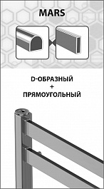 Lemark Полотенцесушитель электрический Mars П7 500x600 хром – фотография-4