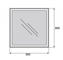 BelBagno Зеркало SPC-GRT-800-800-LED-BTN – фотография-2