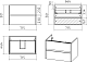 Misty Тумба для умывальника Алиса 75, 2 ящика, подвесная – картинка-10