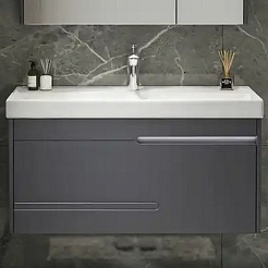 Cerutti Мебель для ванной Oglio 90 подвесная серая – фотография-5