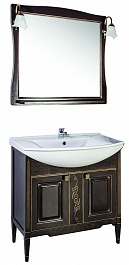ASB-Woodline Зеркало для ванной Модена 85 орех, массив ясеня – фотография-2