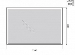 BelBagno Зеркало SPC-GRT-1200-800-LED-TCH – фотография-4