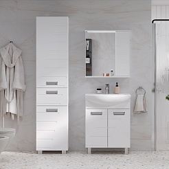 Volna Мебель для ванной Joli 60.2D R белая – фотография-2