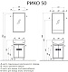 Акватон Тумба под раковину Рико 50 белая, ясень фабрик – фотография-8