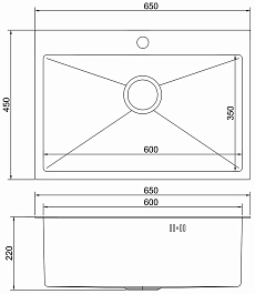 Mixline Мойка кухонная Pro 65 черный графит – фотография-8