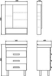 Comforty Мебель для ванной Никосия 60Н дуб белый – фотография-19