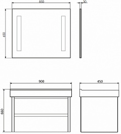 Comforty Мебель для ванной Дублин 90 подвесная белая – фотография-10