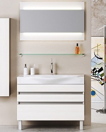 Aqwella Мебель для ванной Бергамо 100 белая – фотография-1