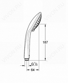 Grohe Душевая лейка "Euphoria 110 Champagne 27222000" – фотография-2