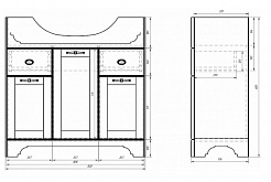 Dreja Тумба с раковиной Antia 85 капучино – фотография-6