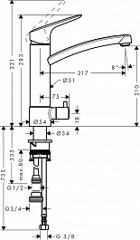 Hansgrohe Смеситель Logis 71834000 для кухонной мойки – фотография-2