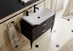 Aqwella Мебель для ванной LaDonna 85 черный матовый – фотография-5