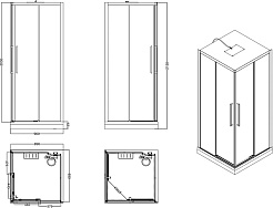 Esbano Душевая кабина Muse 90x90 ESM-90CKR – фотография-16