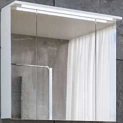 Бриклаер Мебель для ванной Кристалл 80 с нишей белая/дуб бунратти – фотография-11