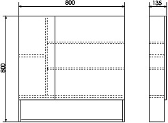 Comforty Мебель для ванной Никосия 80П подвесная дуб темный – фотография-18