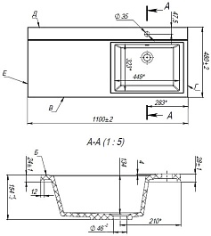 Mixline Тумба с раковиной Атлантик 110 R под стиральную машину белая – фотография-7