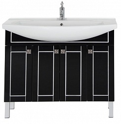 Aquanet Мебель для ванной "Честер 105" черный/серебро – фотография-6