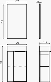 Comforty Мебель для ванной Матэ 40 подвесная дуб дымчатый – фотография-11