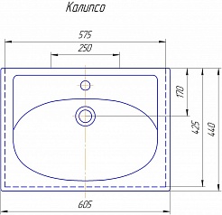 СанТа Мебельная раковина Калипсо 60 – фотография-3