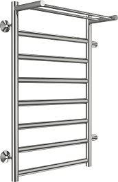 Terminus Полотенцесушитель водяной Хендрикс П8 500x800 БП500 с полкой хром – фотография-2