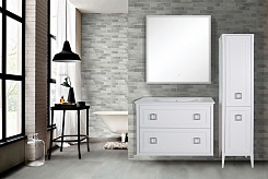 ASB-Woodline Мебель для ванной Рома 100П белая – фотография-11