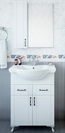 Sanflor Мебель для ванной Глория 65 L белая матовая – фотография-1