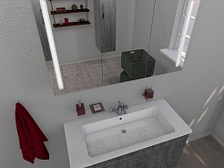 Какса-а Мебель для ванной Сити 85 серый гранит – фотография-2