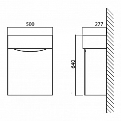 BelBagno Тумба с раковиной MINI 500 R Bianco Frassinato – фотография-4