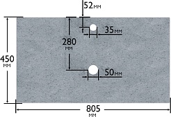 СанТа Столешница под раковину 80.5 900151 гранит серый – фотография-5