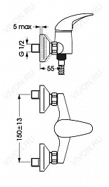 Vidima Смеситель Орион BA003AA для душа – фотография-2