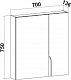 Runo Зеркальный шкаф Стокгольм 70 белый – картинка-10