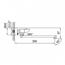 Iddis Смеситель для ванны PERSEY PERSBL2i10 – фотография-2