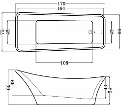 Cerutti Акриловая ванна Tesino 170x75 CT8338 – фотография-3