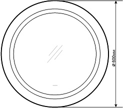 Comforty Зеркало Круг 60 с бесконтактным выключателем – фотография-4