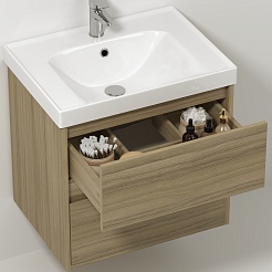 Водолей Мебель для ванной Грейс 60 подвесная кокоболо натуральный – фотография-5