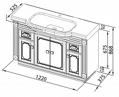 Aquanet Тумба с раковиной Фредерика 125 – фотография-4