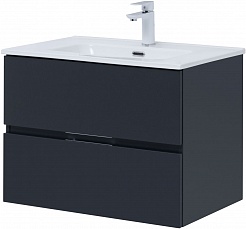 Aquanet Мебель для ванной Алвита New 70 2 ящика подвесная антрацит матовая – фотография-4