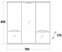 Onika Зеркальный шкаф Лагуна 78.01 – фотография-3